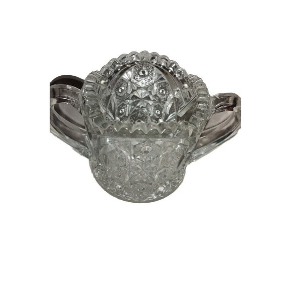 Sugar and Creamer Lot, Vintage Clear Cut Glass - Picture 7 of 12